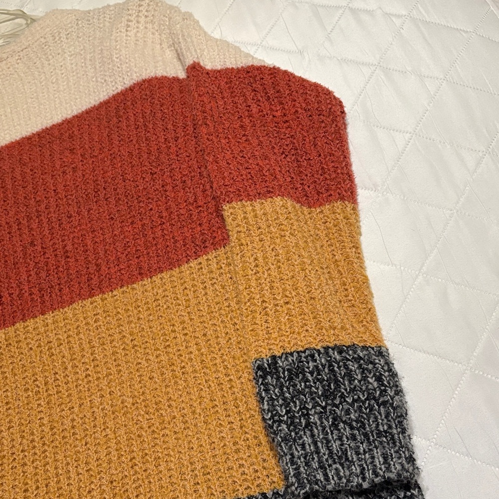 **DONATED** Altar'd State Color Block Candy Corn Knit Cardigan - Picture 7 of 11